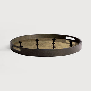 Gold Leaf Dots Glass Tray - Ethnicraft