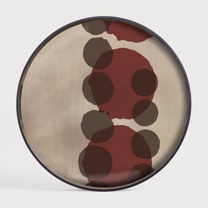 Layered Dots Glass Tray - Pinot (Small) - Ethnicraft