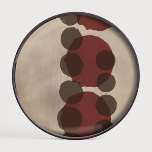 Layered Dots Glass Tray - Pinot (Small) - Ethnicraft