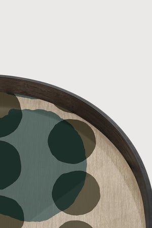 Layered Dots Glass Tray - Slate (Large) - Ethnicraft