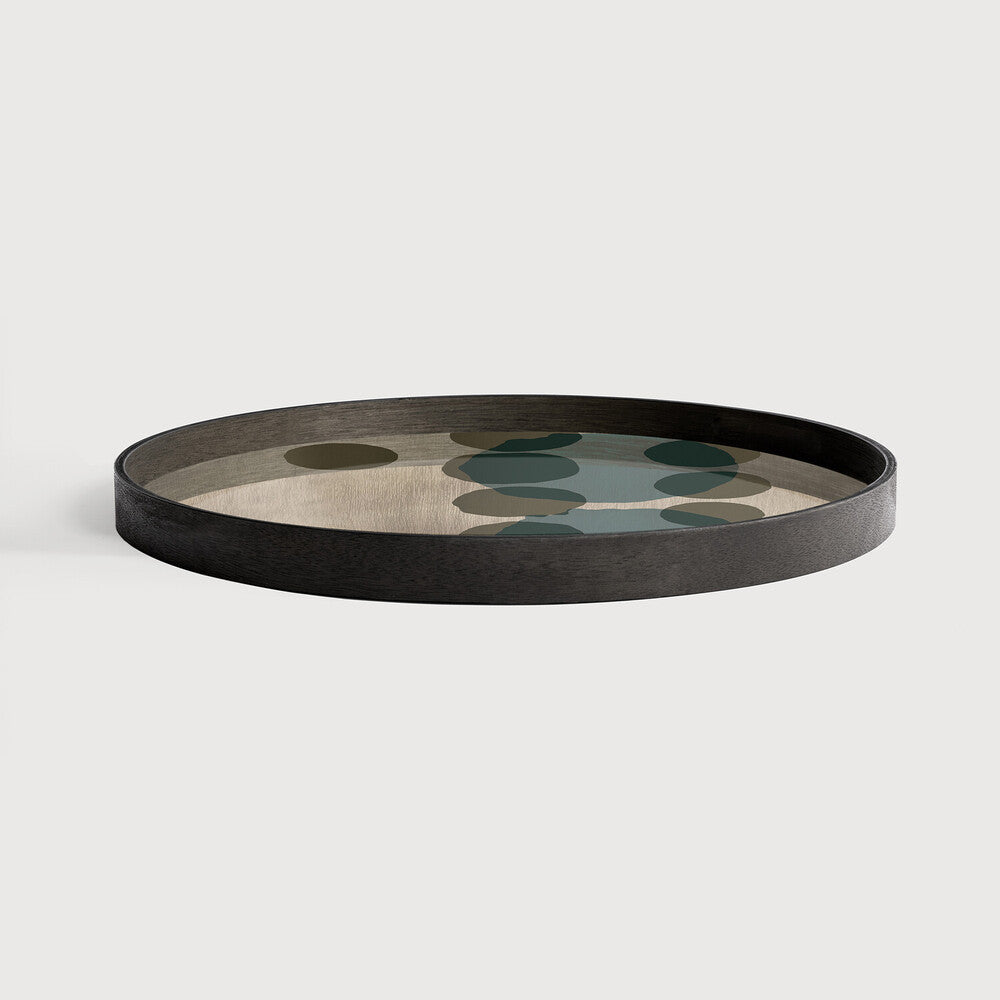 Layered Dots Glass Tray - Slate (Large) - Ethnicraft