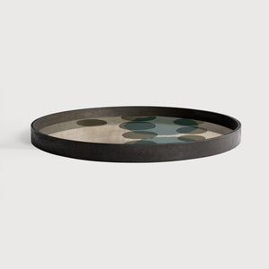 Layered Dots Glass Tray - Slate (Large) - Ethnicraft