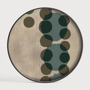 Layered Dots Glass Tray - Slate (Large) - Ethnicraft