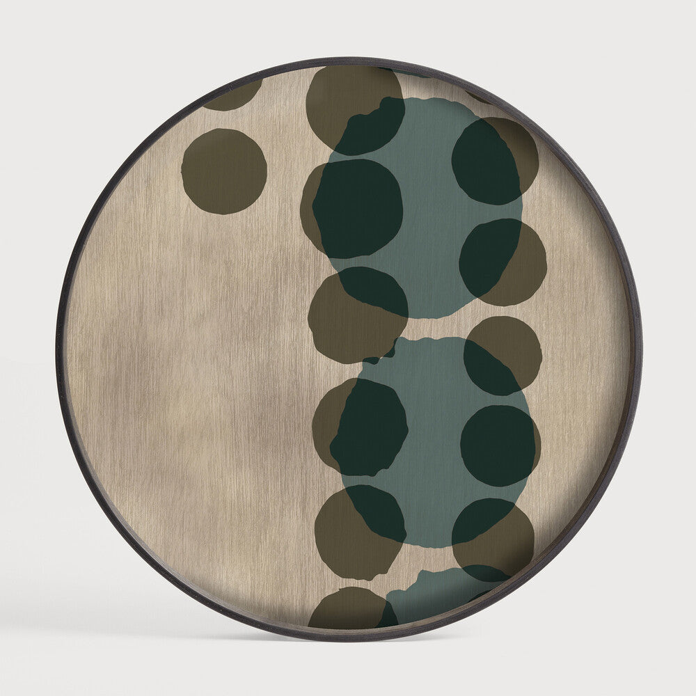 Layered Dots Glass Tray - Slate (Large) - Ethnicraft