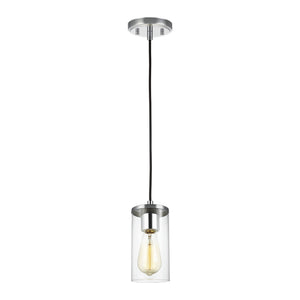 Zire One Light Mini-Pendant in Chrome - Visual Comfort Ceiling Lights