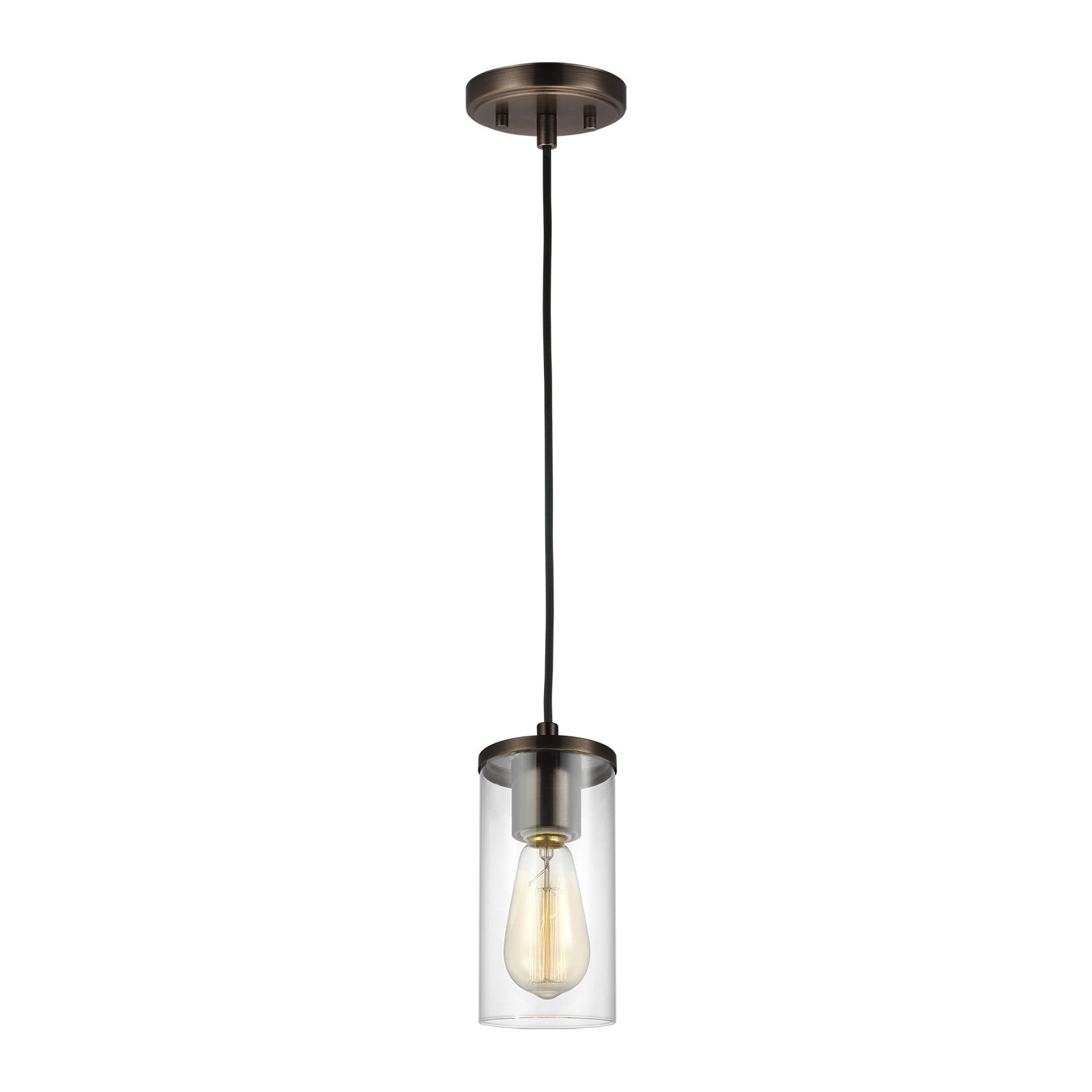 Zire One Light Mini-Pendant in Chrome - Visual Comfort Ceiling Lights