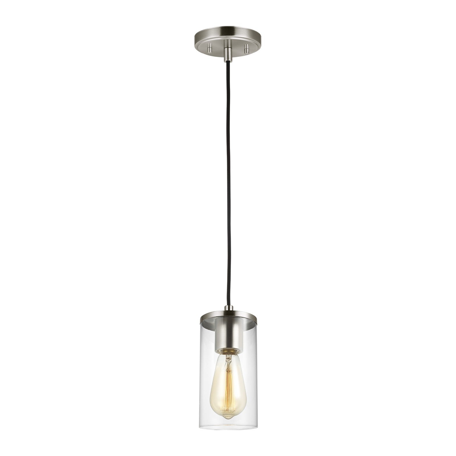 Zire One Light Mini-Pendant in Chrome - Visual Comfort Ceiling Lights