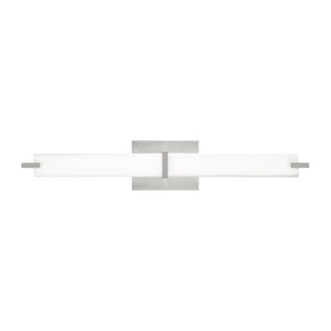 Metro Bath White Acrylic satin nickel 2700K 90 CRI led 90 cri 2700k 120v - Visual Comfort Modern 2