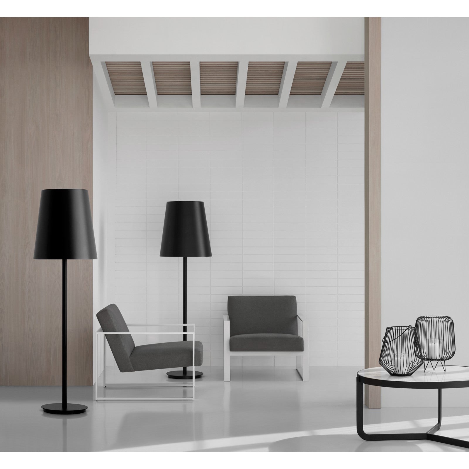 Nevis Outdoor Large Floor Lamp - Visual Comfort Modern 9