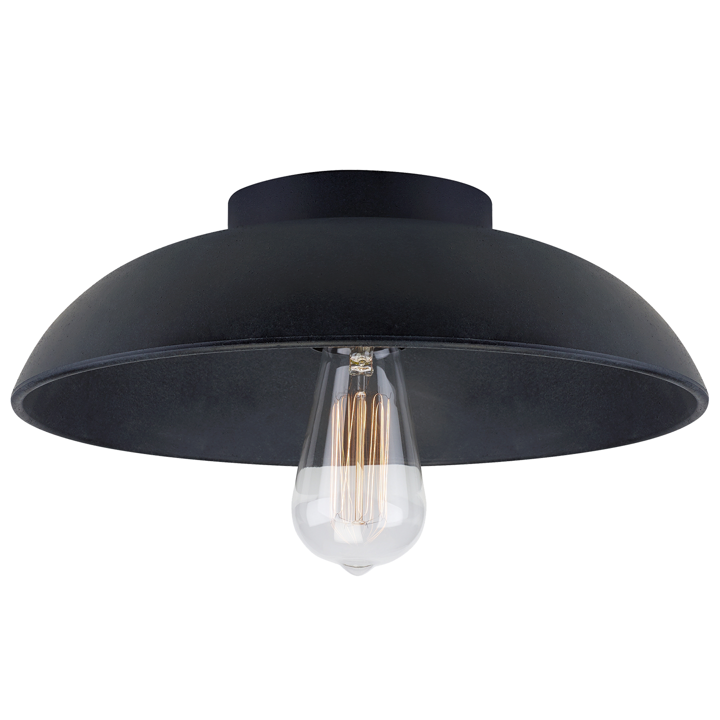 Fett Flush Mount Weathered Zinc no lamp - Visual Comfort Modern 1