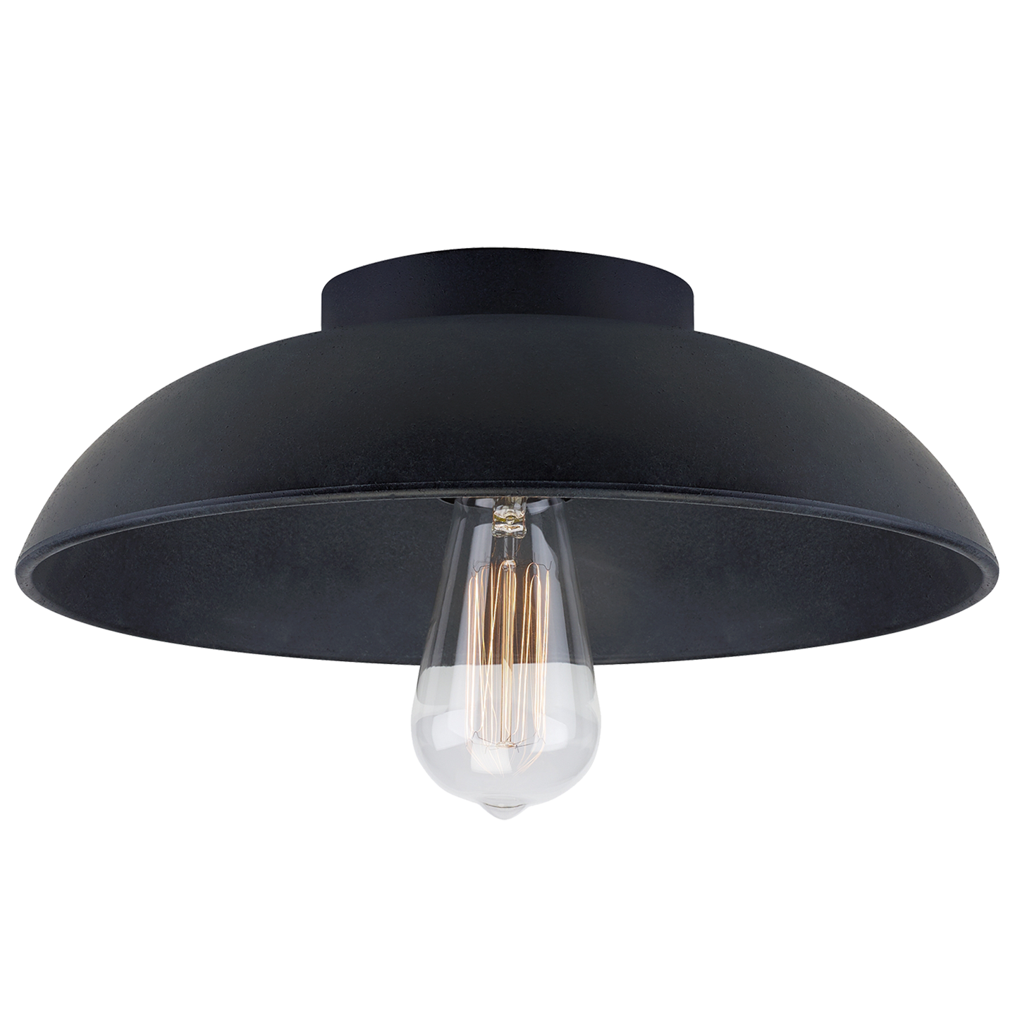 Fett Flush Mount Weathered Zinc no lamp - Visual Comfort Modern 2