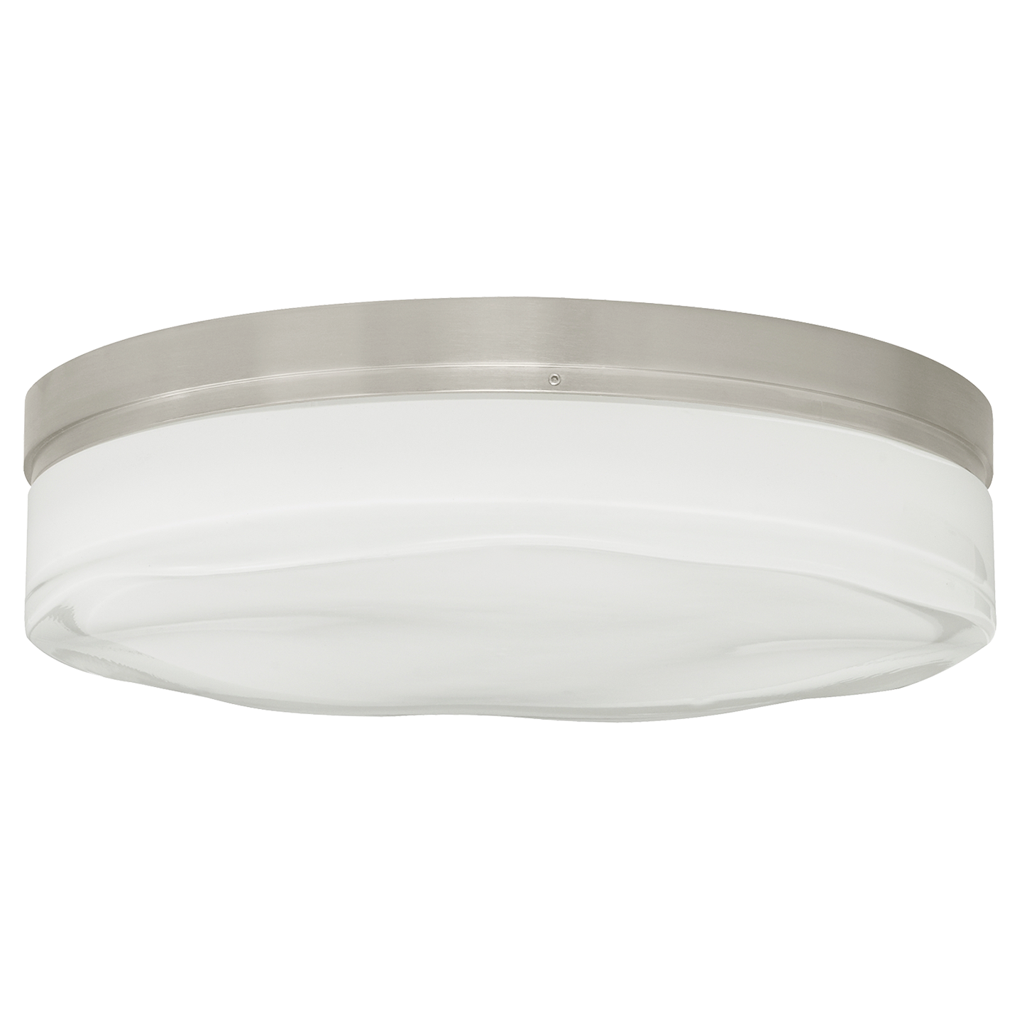 Fluid Round Large Flush Mount Large Satin Nickel 3000K 100 CRI incandescent 120v (t20) - Visual Comfort Modern 2