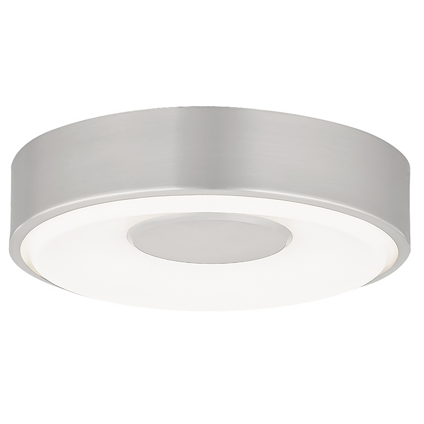 Wynter Round 8 Flush Mount Small Satin Nickel 3000K 80 CRI LED 80 CRI 3000k 120v - Visual Comfort Modern 1