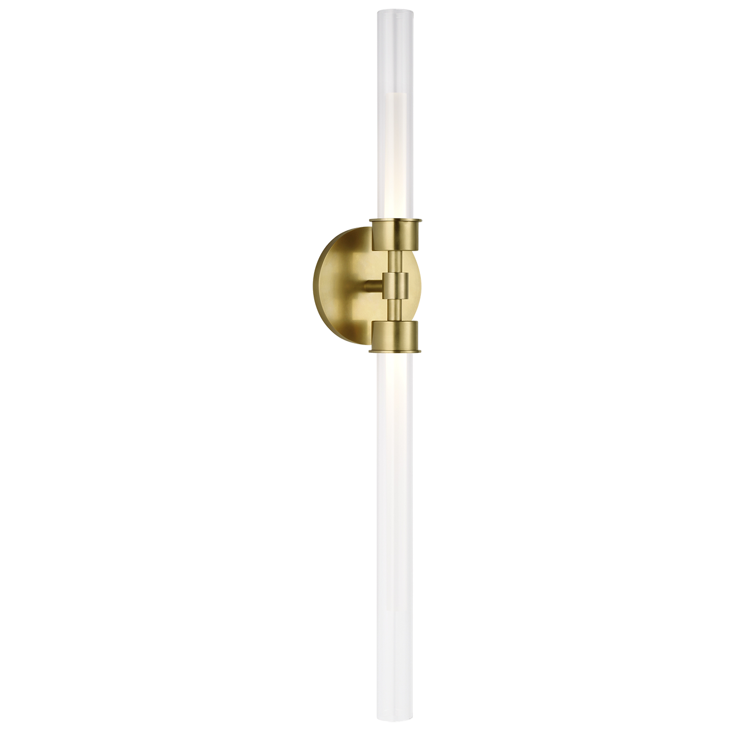 Linger Wall/Bath 2-Light Vanity polished nickel 3000K 90 CRI - Visual Comfort Modern 3