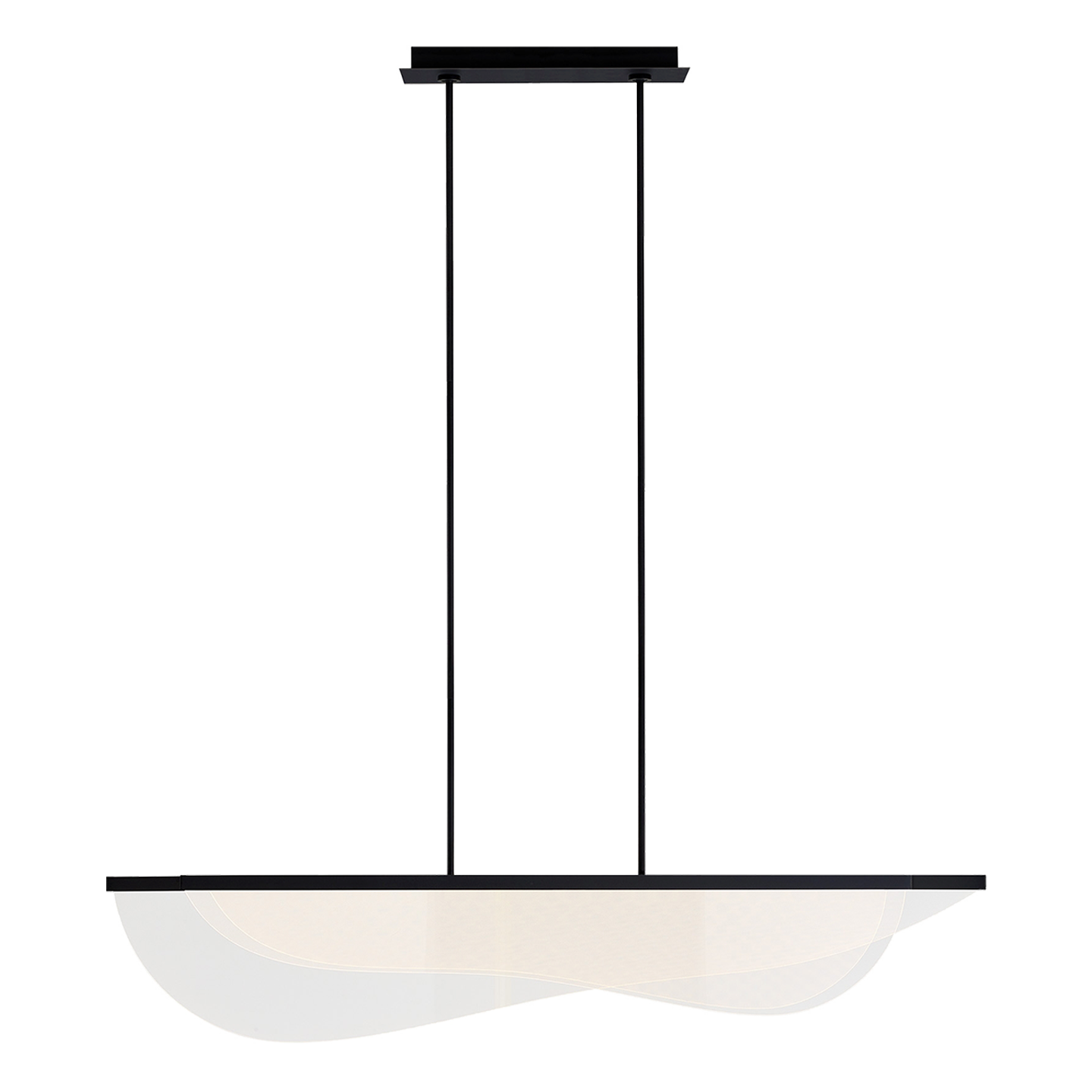 Nyra 60 Linear Suspension nightshade black 3000K 90 CRI - Visual Comfort Modern 1