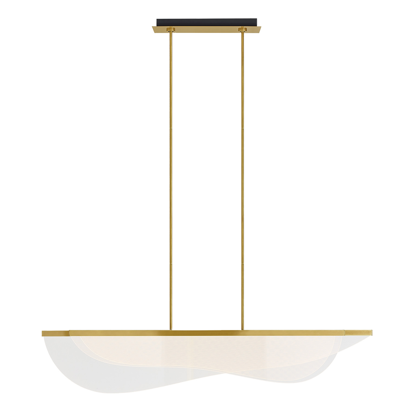 Nyra 60 Linear Suspension nightshade black 3000K 90 CRI - Visual Comfort Modern 3