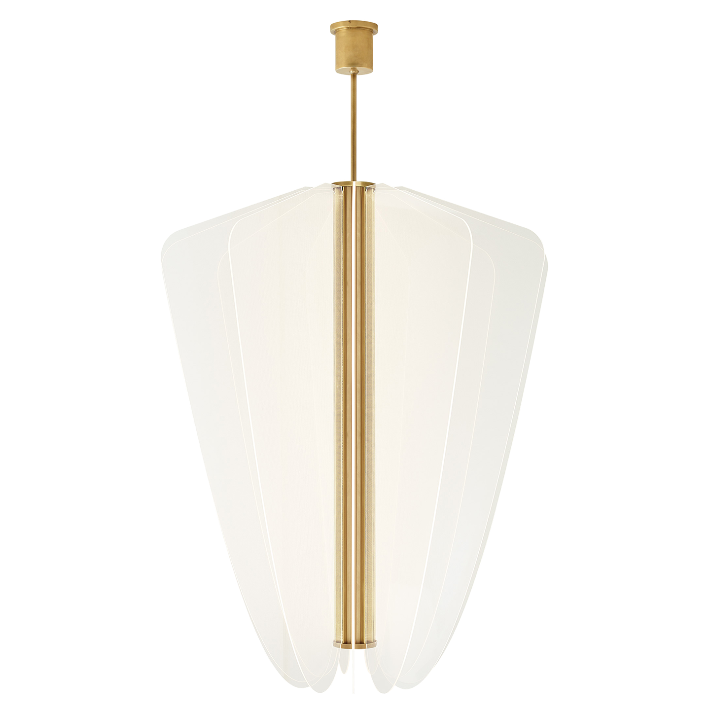 Nyra 28 Chandelier 28" Diameter plated brass 3000K 90 CRI - Visual Comfort Modern 4