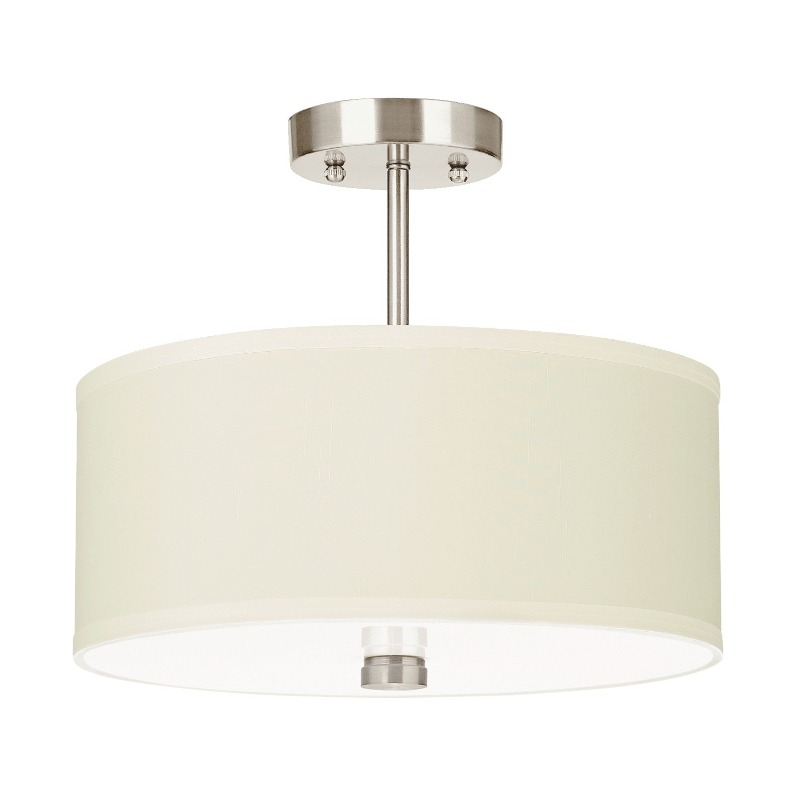 Dayna Two Light Flush / Semi-Flush Convertible Brushed Nickel Bulbs IIncluded - Visual Comfort Ceiling Lights