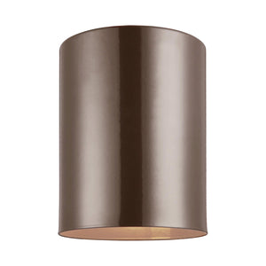Cylinder 5" Flush Mount in Bronze - Visual Comfort Outdoor Lighting