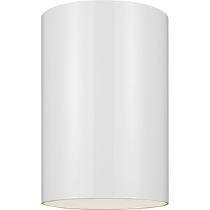 Cylinder 5" Flush Mount in Bronze - Visual Comfort Outdoor Lighting