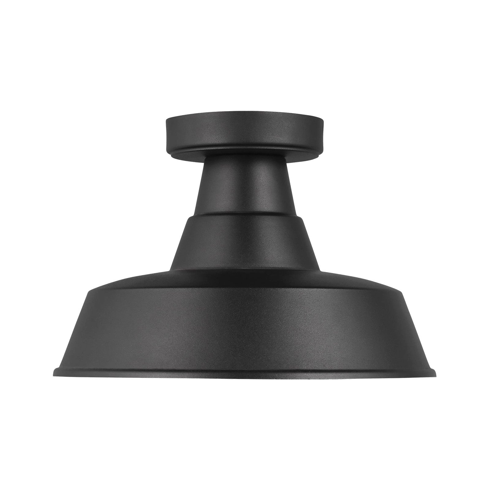 Barn Light One Light Outdoor Flush Mount Black - Visual Comfort Outdoor Lighting