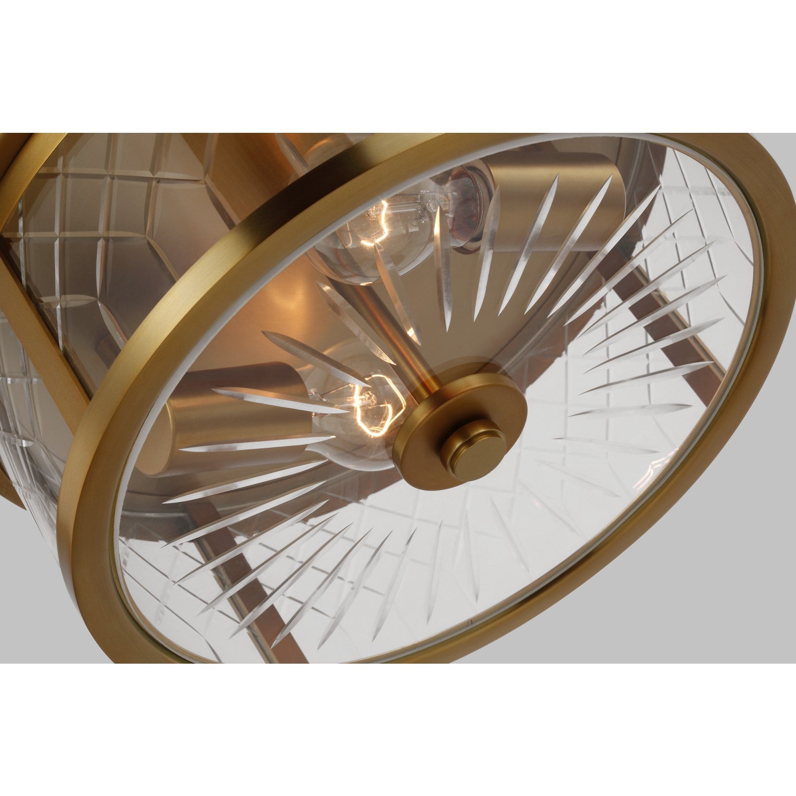 Alec Flush Mount Burnished Brass - Visual Comfort Ceiling Lights
