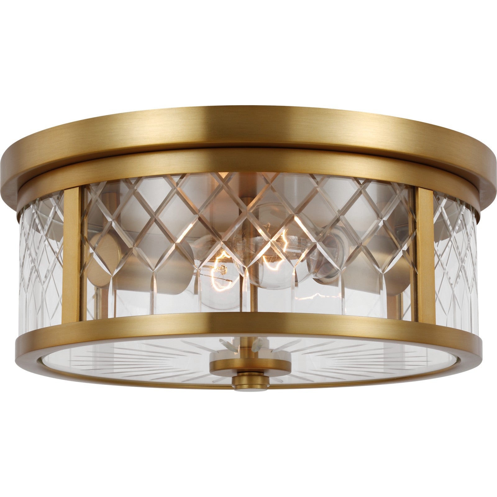 Alec Flush Mount Burnished Brass - Visual Comfort Ceiling Lights