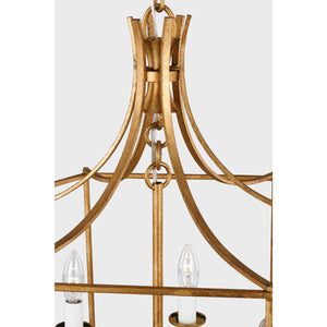 Bantry House Wide Lantern in Antique Gild - Visual Comfort Ceiling Lights