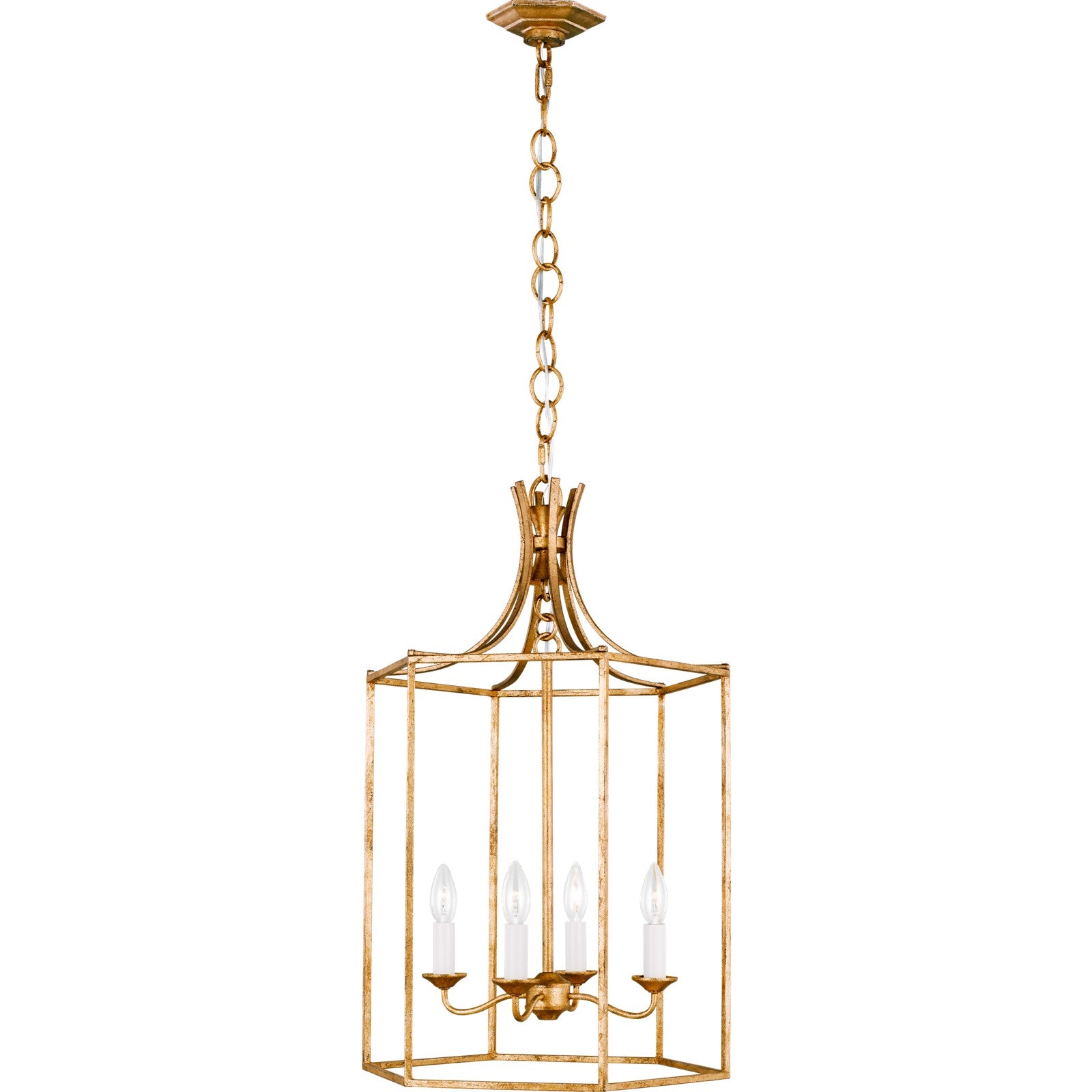 Bantry House Medium Lantern in Antique Gild - Visual Comfort Ceiling Lights