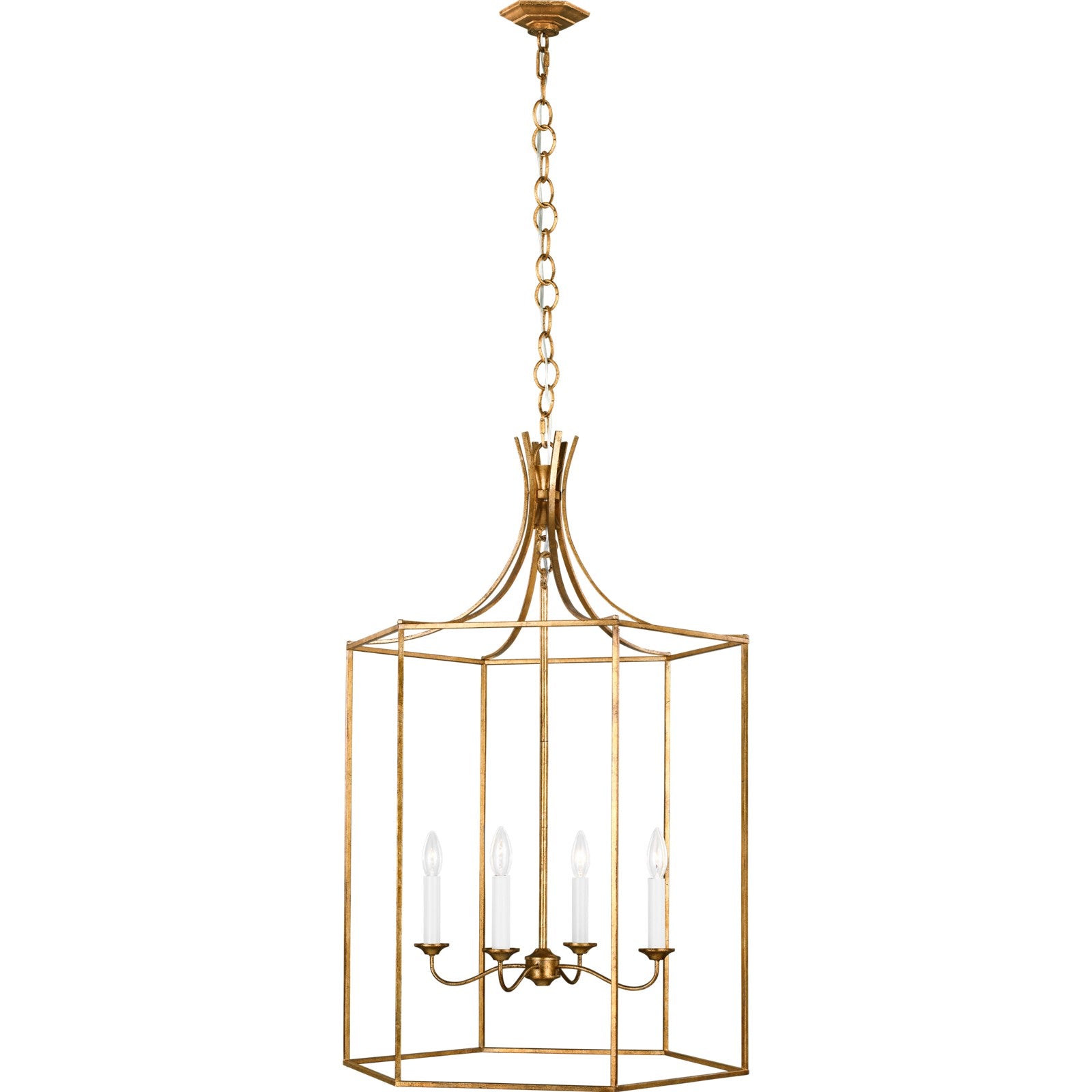Bantry House Large Lantern in Antique Gild - Visual Comfort Ceiling Lights