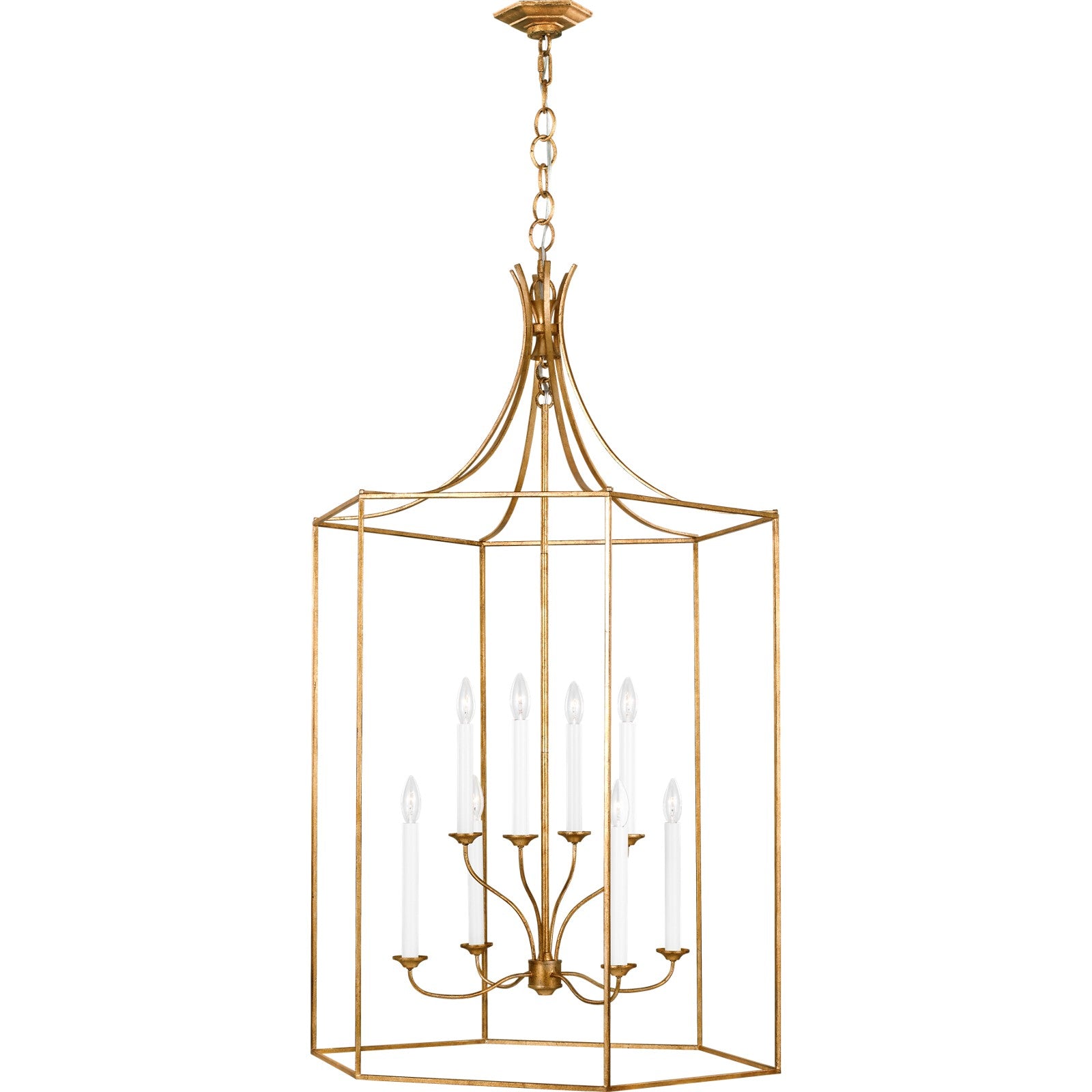 Bantry House Extra Large Lantern in Antique Gild - Visual Comfort Ceiling Lights