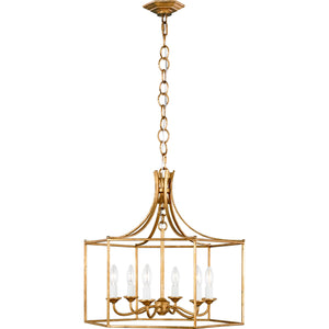 Bantry House Wide Lantern in Antique Gild - Visual Comfort Ceiling Lights