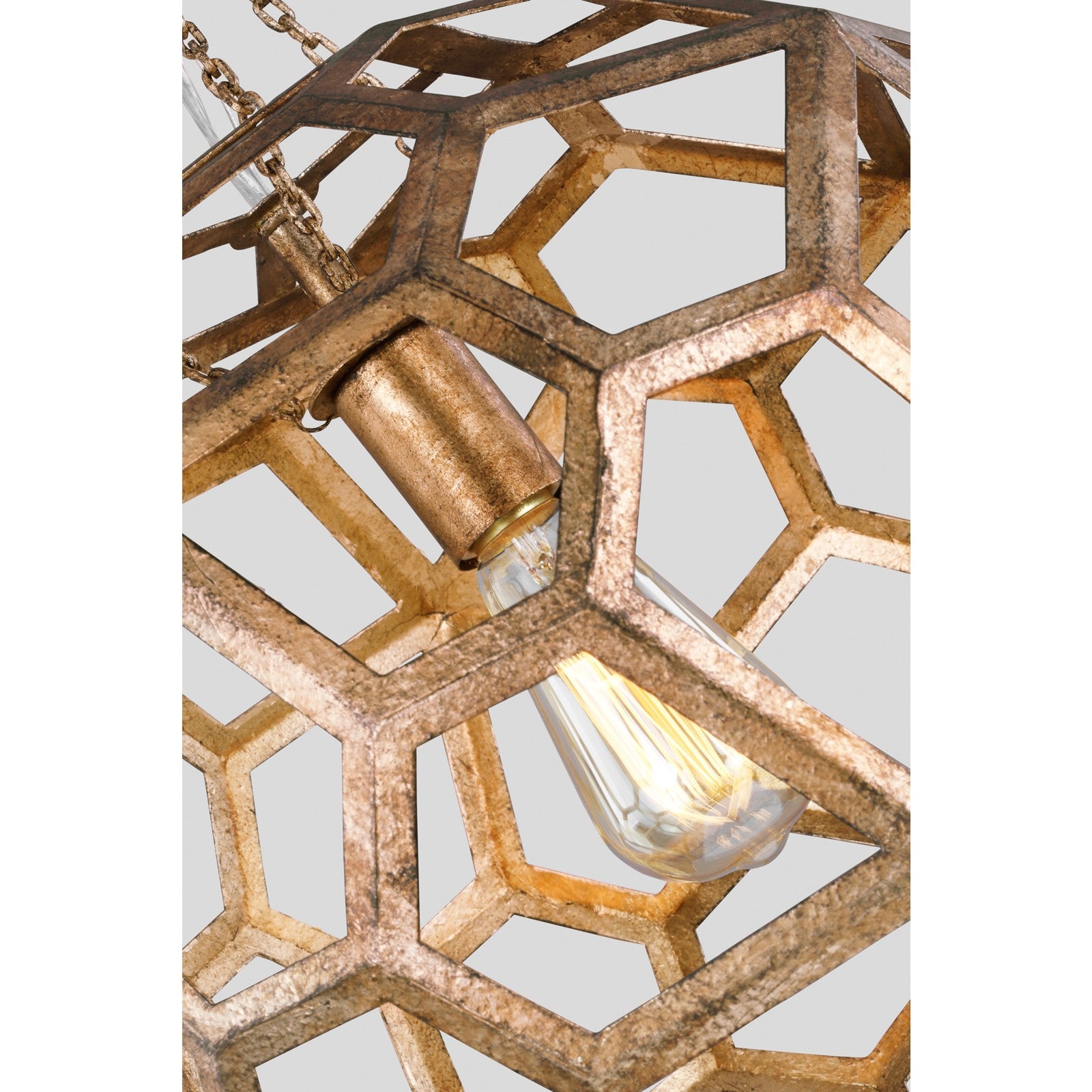 Feccetta Medium Pendant Antique Gild - Visual Comfort Ceiling Lights