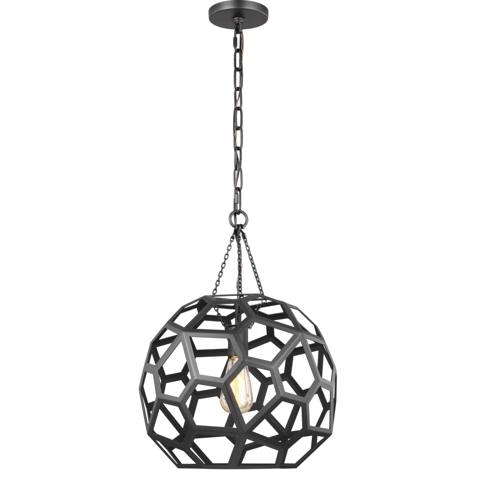 Feccetta Medium Pendant Antique Gild - Visual Comfort Ceiling Lights