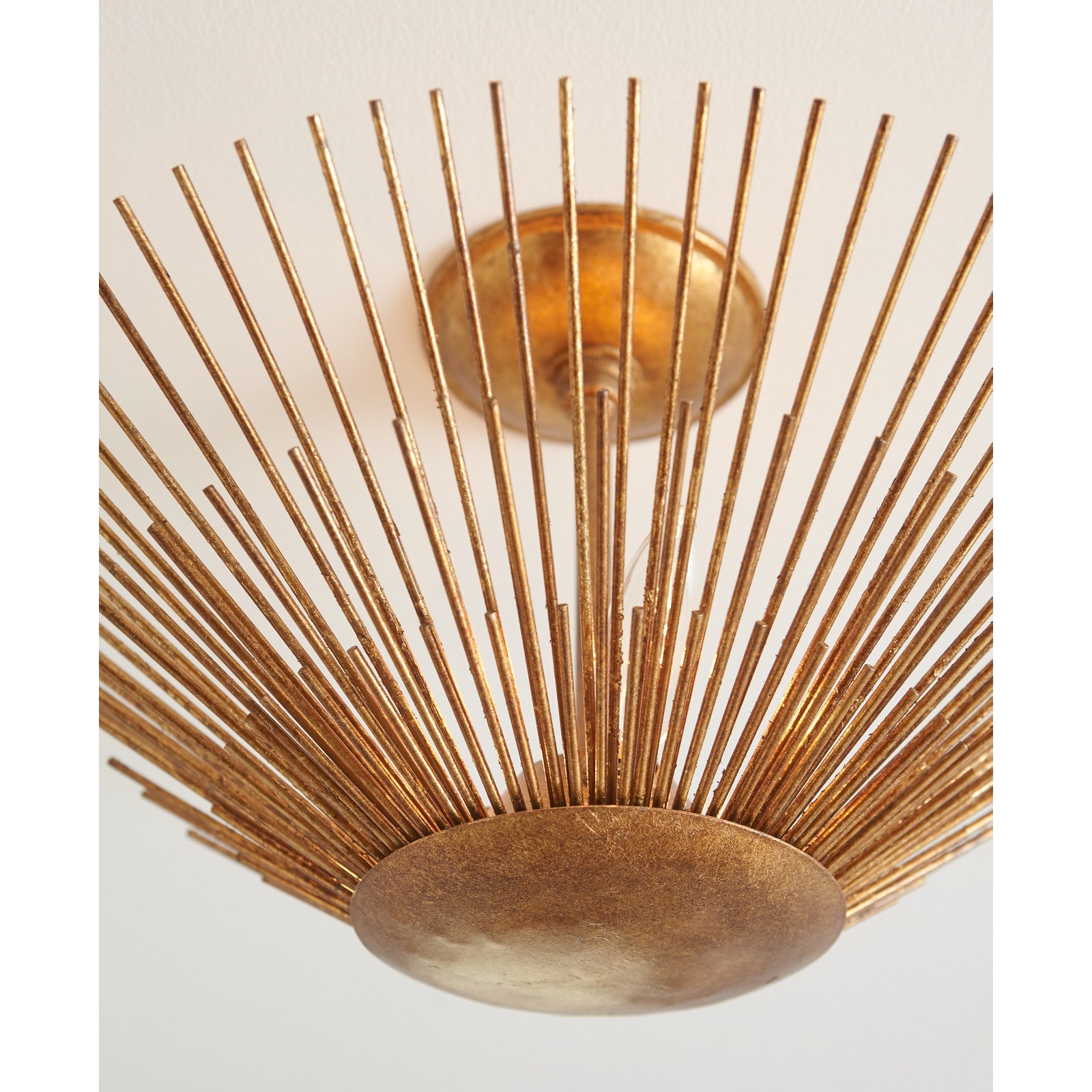 Helios Large Semi-Flush Mount Antique Gild - Visual Comfort Ceiling Lights