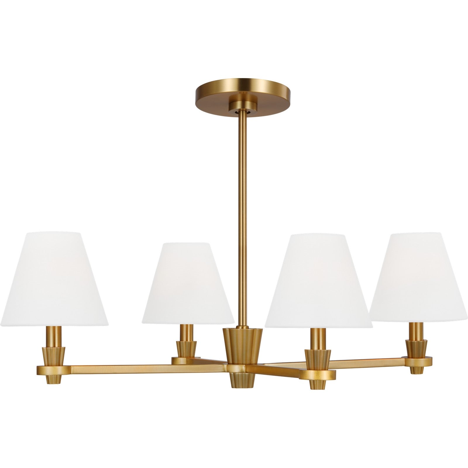 Paisley Medium Chandelier Burnished Brass - Visual Comfort Ceiling Lights