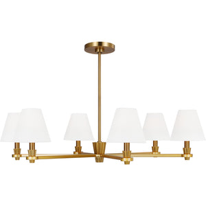 Paisley Large Chandelier Burnished Brass - Visual Comfort Ceiling Lights