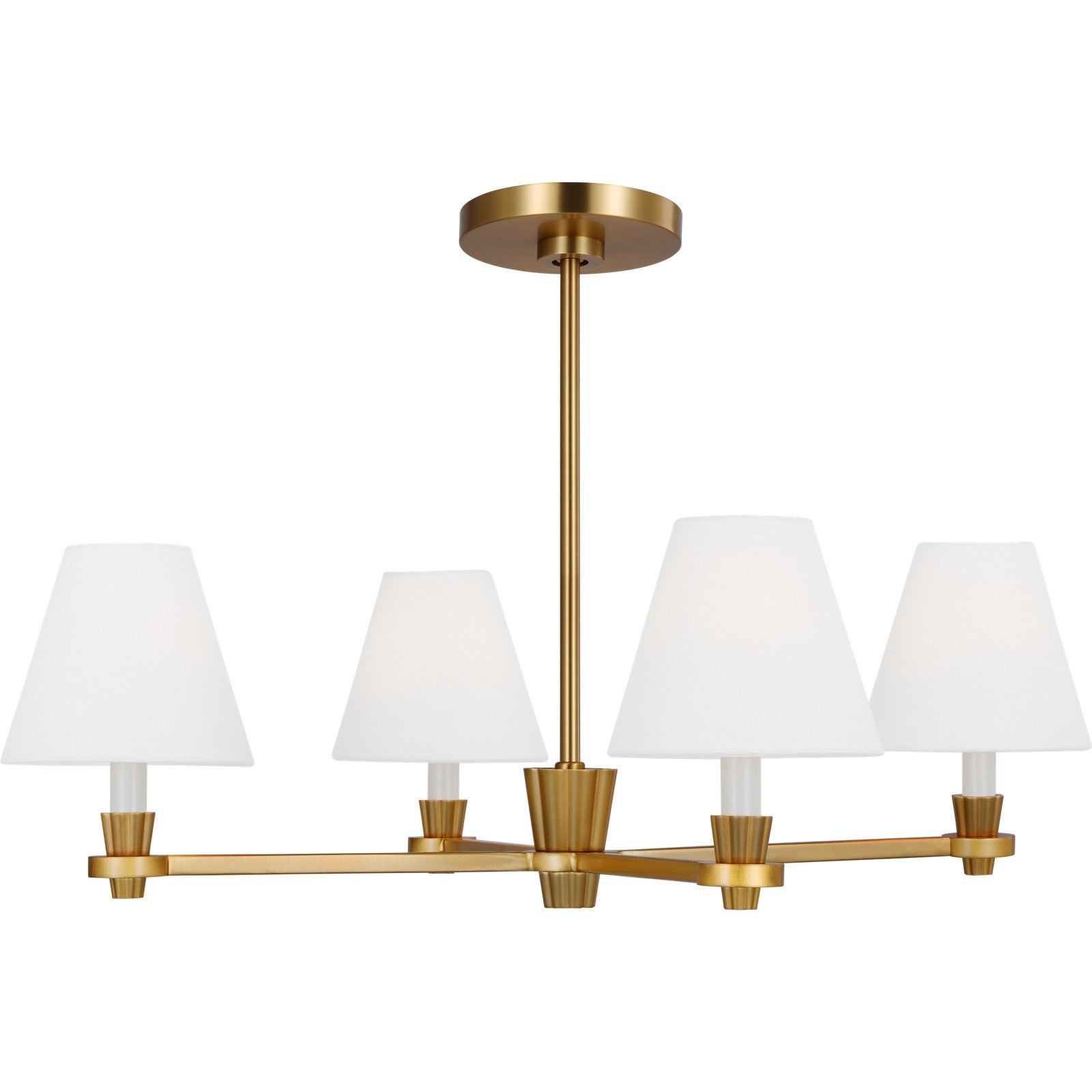 Paisley Medium Chandelier Burnished Brass - Visual Comfort Ceiling Lights