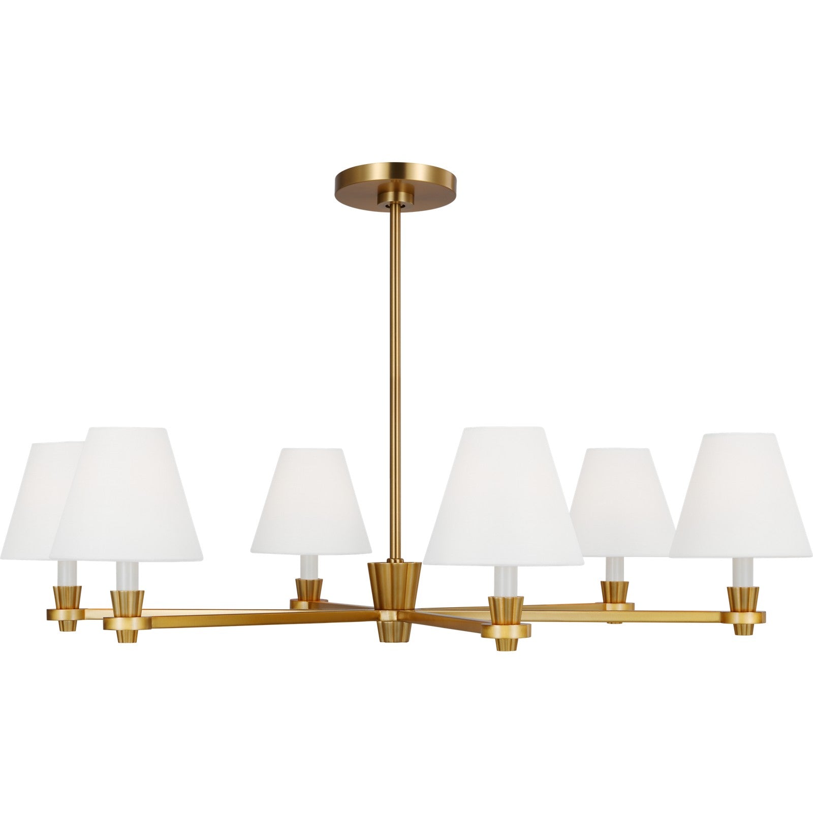 Paisley Large Chandelier Burnished Brass - Visual Comfort Ceiling Lights