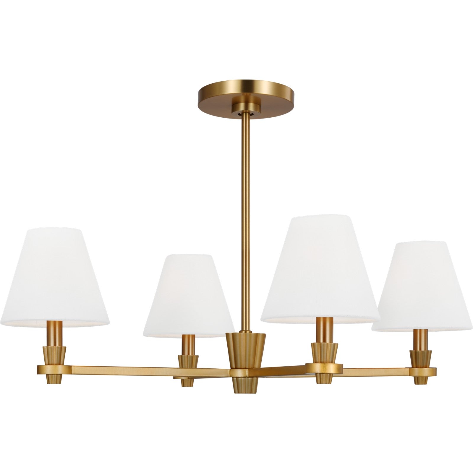 Paisley Medium Chandelier Burnished Brass - Visual Comfort Ceiling Lights