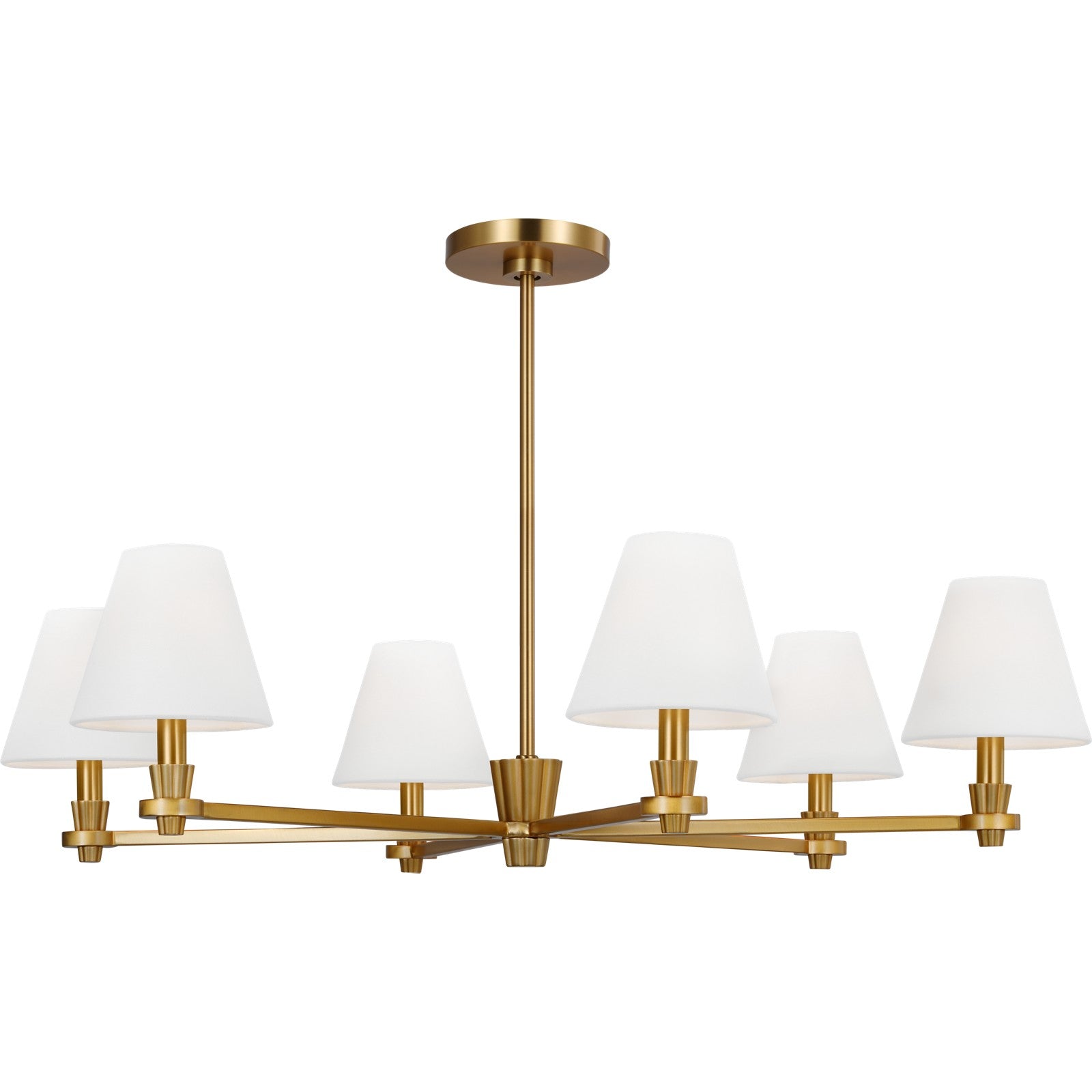 Paisley Large Chandelier Burnished Brass - Visual Comfort Ceiling Lights