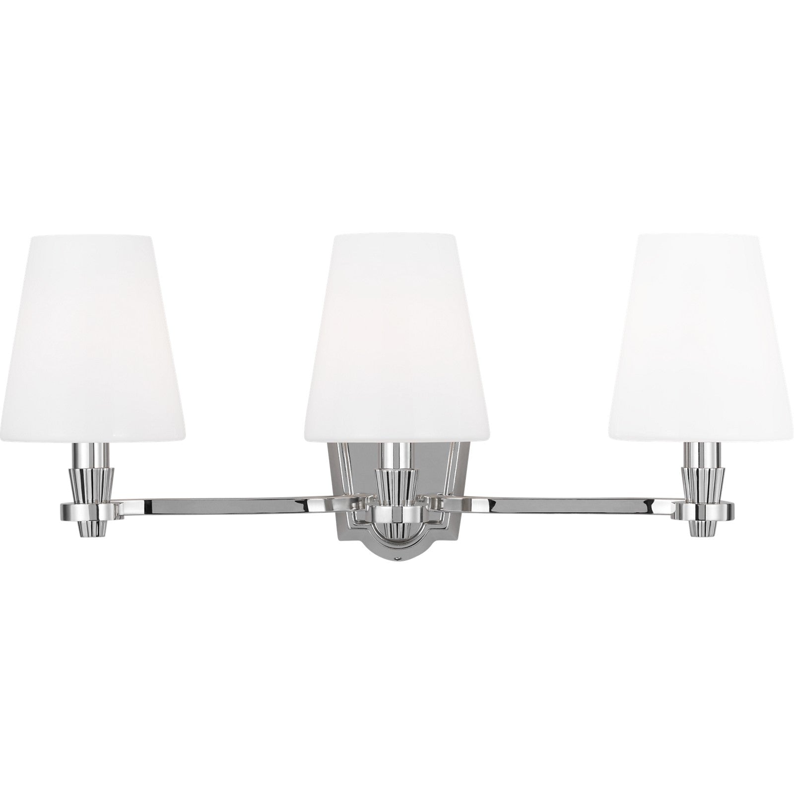 Paisley Three Light Vanity Polished Nickel - Visual Comfort Wall Lights