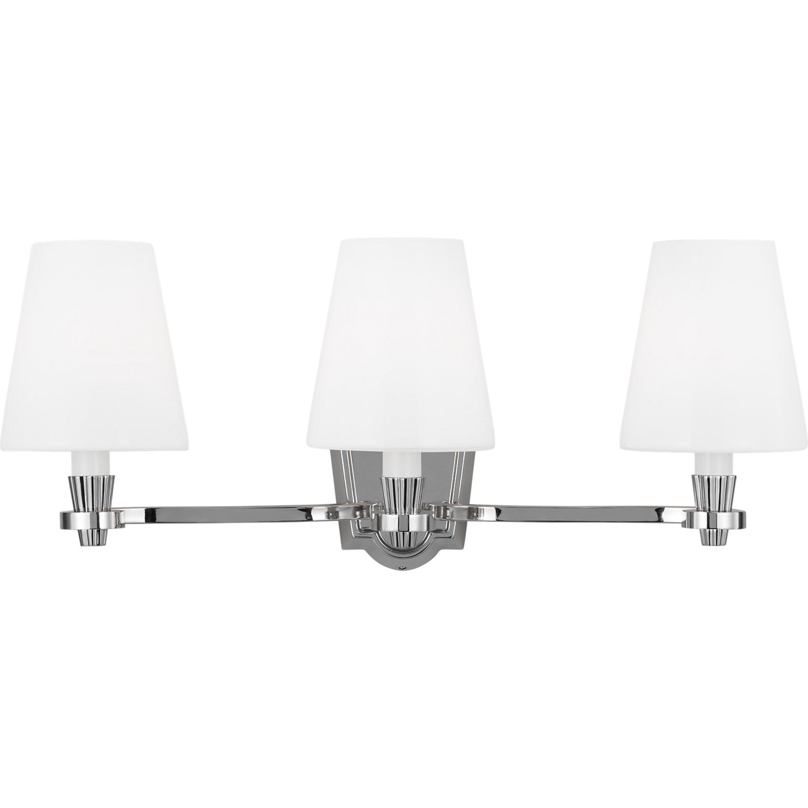 Paisley Three Light Vanity Polished Nickel - Visual Comfort Wall Lights