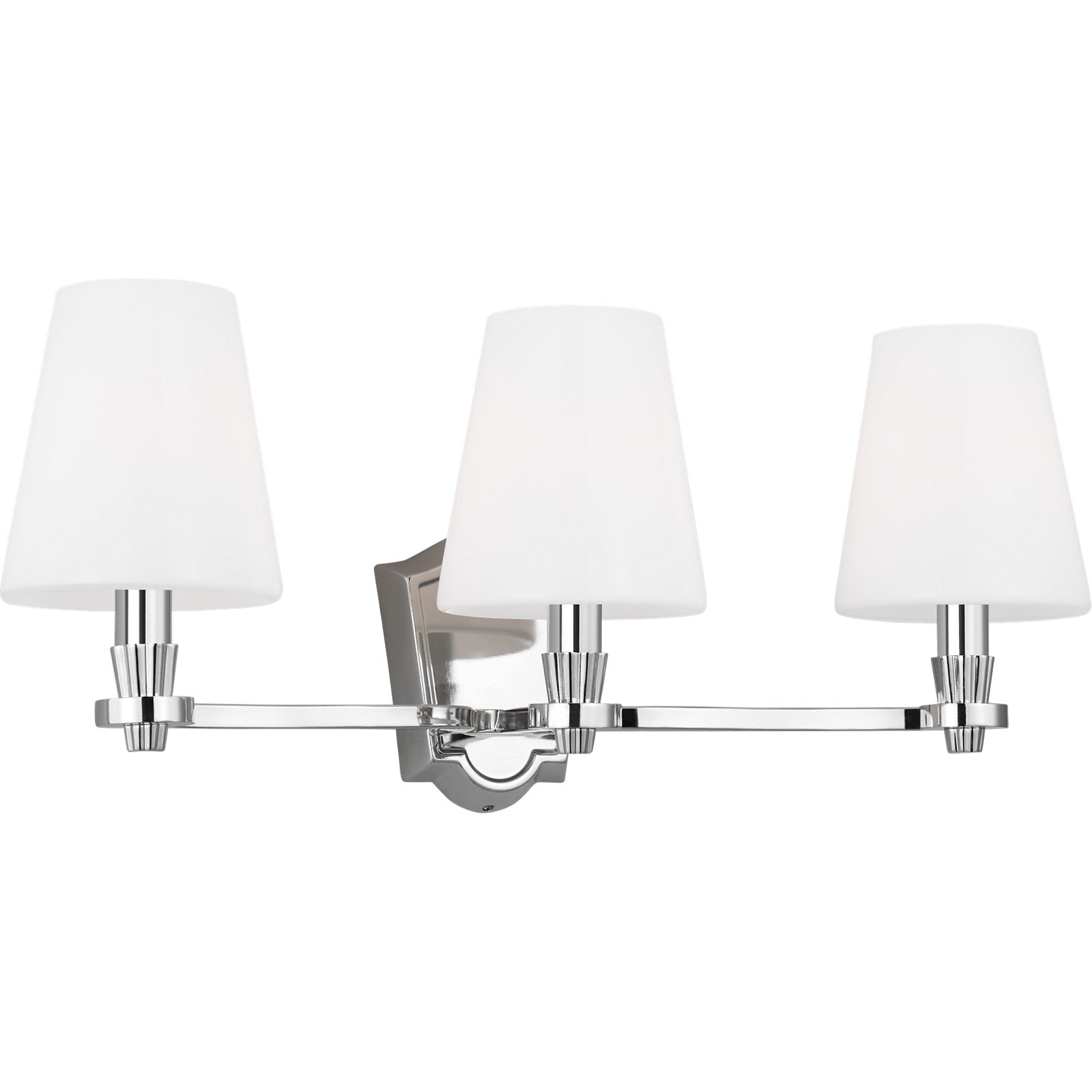 Paisley Three Light Vanity Polished Nickel - Visual Comfort Wall Lights