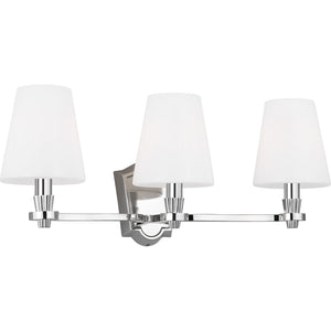 Paisley Three Light Vanity Polished Nickel - Visual Comfort Wall Lights