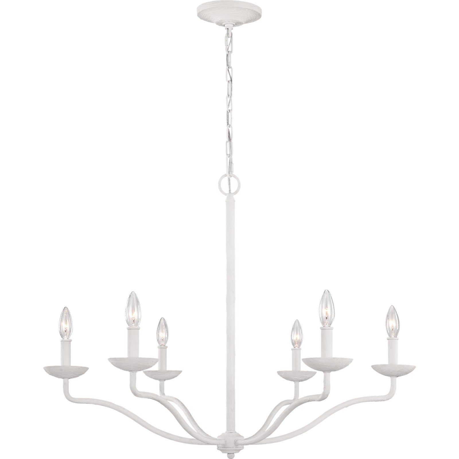 Annie Medium Chandelier Plaster White - Visual Comfort Ceiling Lights