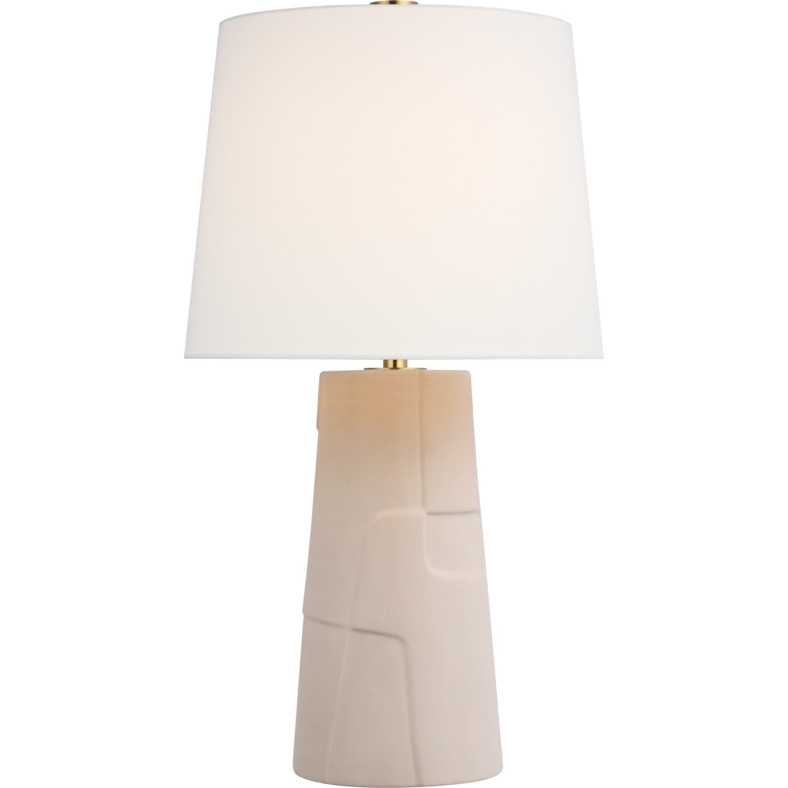 Braque Medium Debossed Table Lamp - Visual Comfort Table Lamps