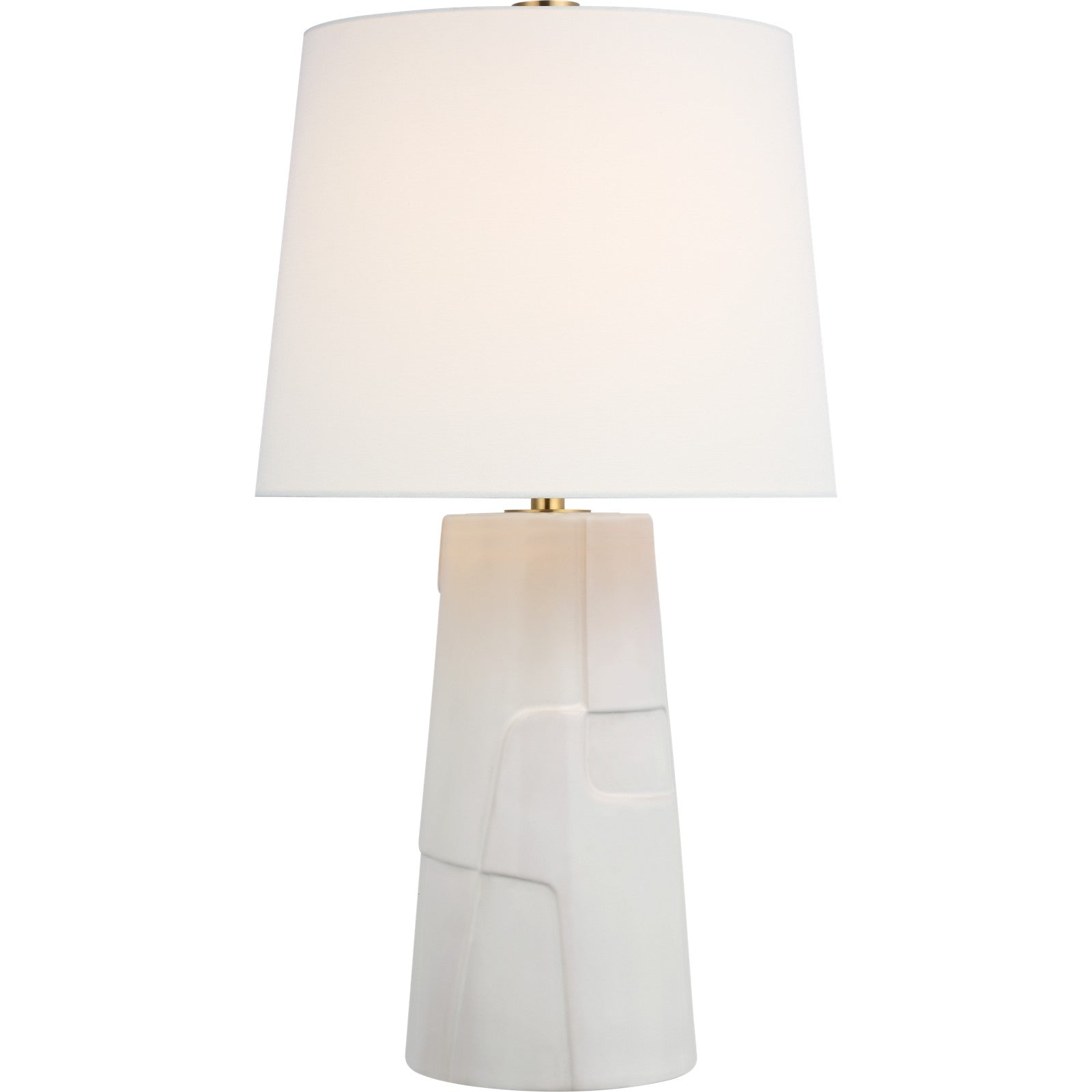 Braque Medium Debossed Table Lamp - Visual Comfort Table Lamps