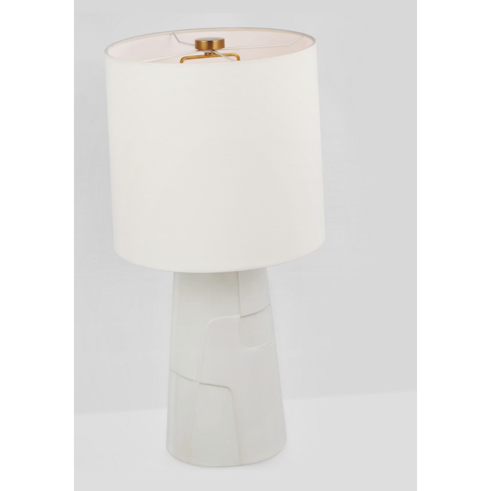 Braque Medium Debossed Table Lamp - Visual Comfort Table Lamps