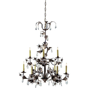 Eight-Light Crystal Petal Chandelier - Visual Comfort Ceiling Lights
